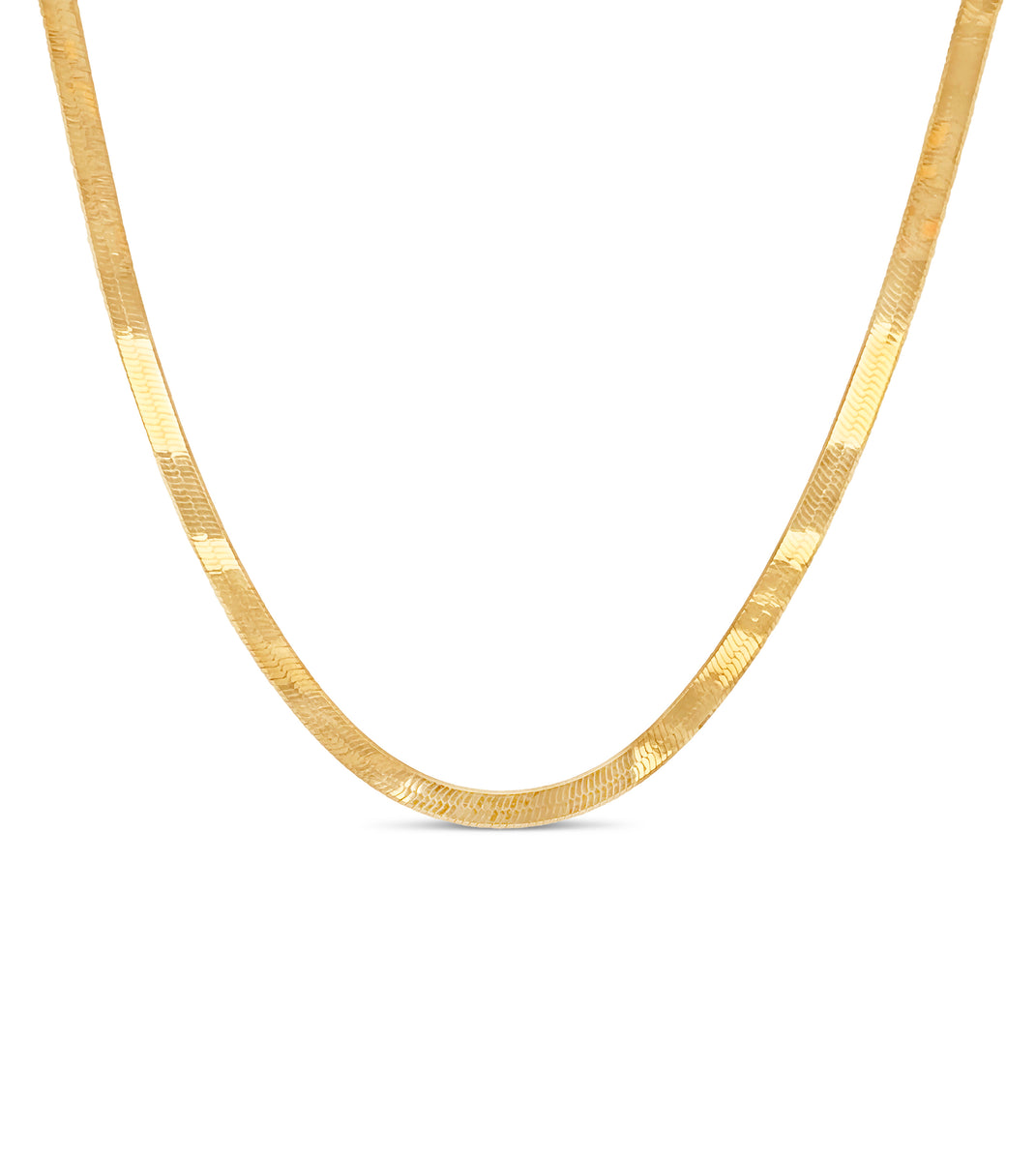 10k solid gold on sale herringbone necklace