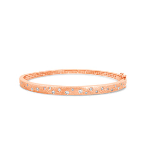 Diamond Scatter Bangle - 14K Rose Gold - Olive & Chain Fine Jewelry