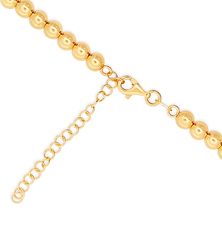 14k Gold Ball Bead Chain Necklace - 14K  - Olive & Chain Fine Jewelry