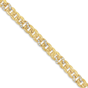 Diamond Lobster Cuban Link Chain Bracelet - 14K  - Olive & Chain Fine Jewelry