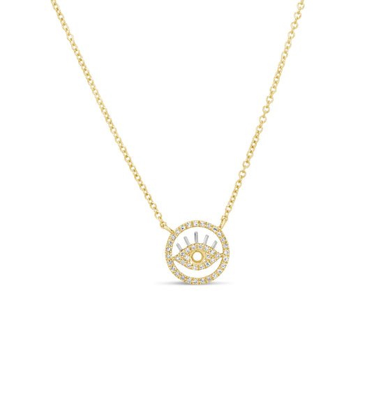 Diamond Eye Necklace – Olive & Chain